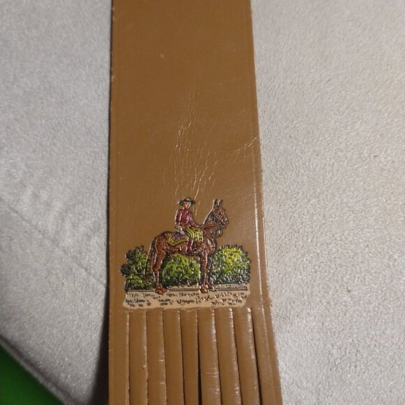 Leather Mountie RCMP book mark made in West Germany - Picture 12 of 13